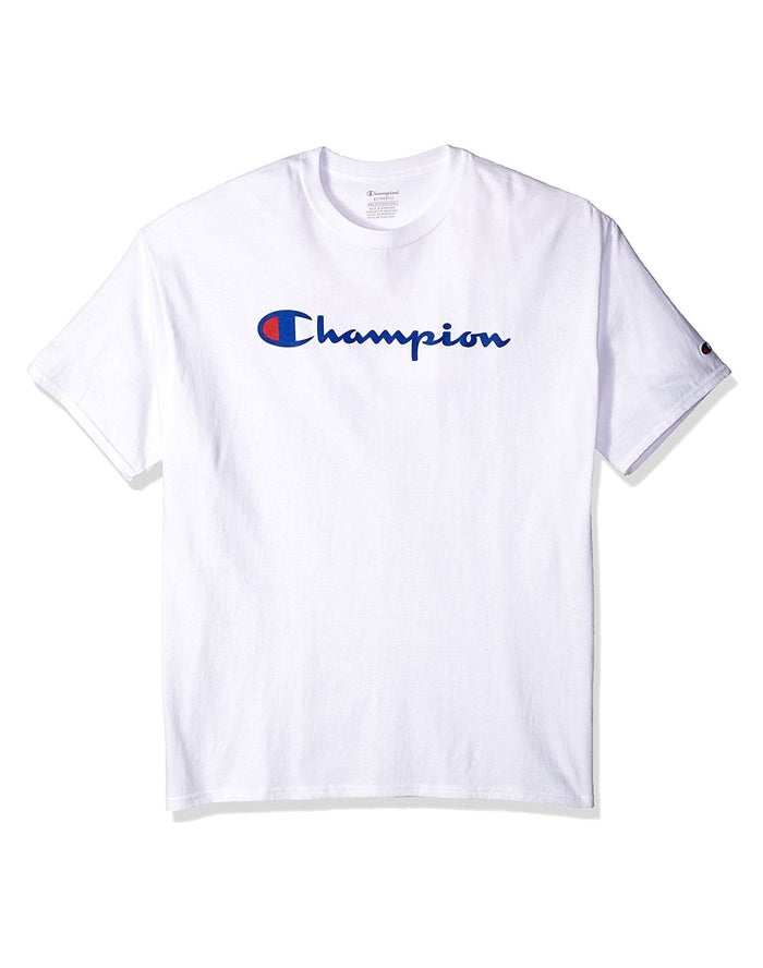 Champion T-Shirt Jongens - Wit - Cotton Script Logo ( 738129-AYW )